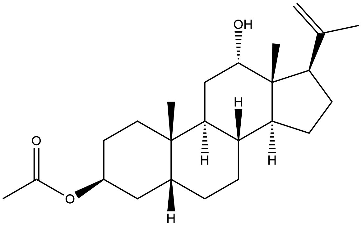 Pregn-20-ene-3,12-diol, 20-methyl-, 3-acetate, (3β,5β,12α)- 结构式