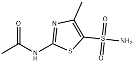 N-(4-甲基-5-氨磺酰基噻唑-2-基)乙酰胺 结构式