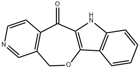 5H-Pyrido[4',3':5,6]oxepino[3,2-b]indol-5-one, 6,12-dihydro- 结构式