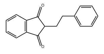2-苯乙基-1H-茚-1,3(2H)-二酮 结构式