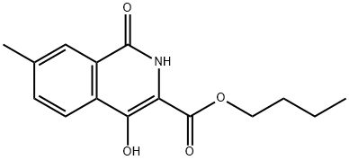 Butyl 4-hydroxy-7-methyl-1-oxo-1,2-dihydroisoquinoline-3-carboxylate 结构式
