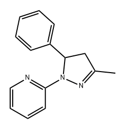 Pyridine, 2-(4,5-dihydro-3-methyl-5-phenyl-1H-pyrazol-1-yl)- 结构式