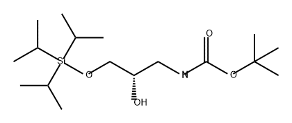 (S)-1-(BOC-氨基)-3-[(三异丙基硅基)氧基]-2-丙醇 结构式