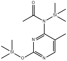 Acetamide, N-[5-methyl-2-[(trimethylsilyl)oxy]-4-pyrimidinyl]-N-(trimethylsilyl)- 结构式