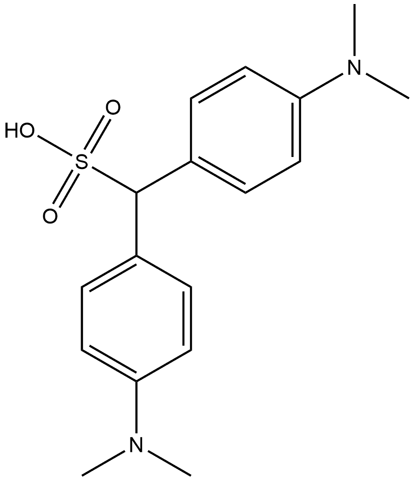 Benzenemethanesulfonic acid, 4-(dimethylamino)-α-[4-(dimethylamino)phenyl]- 结构式