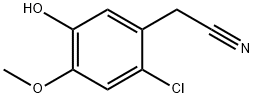 Benzeneacetonitrile, 2-chloro-5-hydroxy-4-methoxy- 结构式