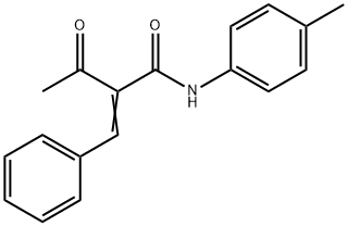Butanamide, N-(4-methylphenyl)-3-oxo-2-(phenylmethylene)- 结构式