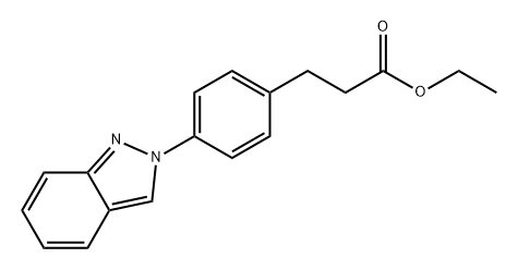 Benzenepropanoic acid, 4-(2H-indazol-2-yl)-, ethyl ester 结构式