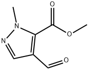 4-甲酰基-1-甲基-1H-吡唑-5-羧酸甲酯 结构式