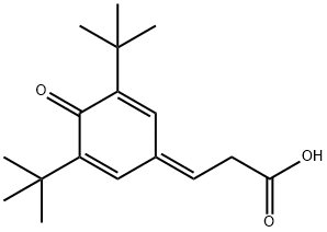 3-(3,5-二叔丁基-4-氧代-2,5-环己二烯-1-亚基)丙酸 结构式