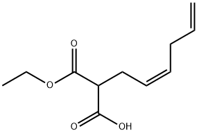 Propanedioic acid, 2,5-hexadienyl-, monoethyl ester, (Z)- (9CI) 结构式