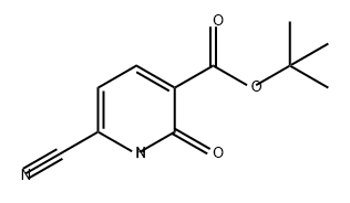 3-Pyridinecarboxylic acid, 6-cyano-1,2-dihydro-2-oxo-, 1,1-dimethylethyl ester 结构式