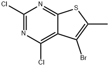 5-溴-2,4-二氯-6-甲基噻吩并[2,3-D]嘧啶 结构式