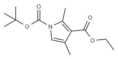 1H-Pyrrole-1,3-dicarboxylic acid, 2,4-dimethyl-, 1-(1,1-dimethylethyl) 3-ethyl ester 结构式