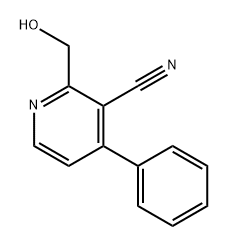 3-Pyridinecarbonitrile, 2-(hydroxymethyl)-4-phenyl- 结构式