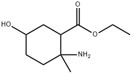 Cyclohexanecarboxyli?c acid, 2-?amino-?5-?hydroxy-?2-?methyl-?, ethyl ester 结构式