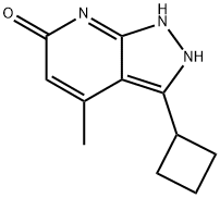 6H-Pyrazolo[3,4-b]pyridin-6-one,3-cyclobutyl-1,2-dihydro-4-methyl-(9CI) 结构式