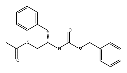 Ethanethioic acid, S-[(2S)-3-phenyl-2-[[(phenylmethoxy)carbonyl]amino]propyl] ester 结构式