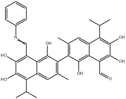 Monoanilinogossypol 结构式