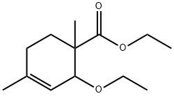 3-?Cyclohexene-?1-?carboxylic acid, 2-?ethoxy-?1,?4-?dimethyl-?, ethyl ester 结构式