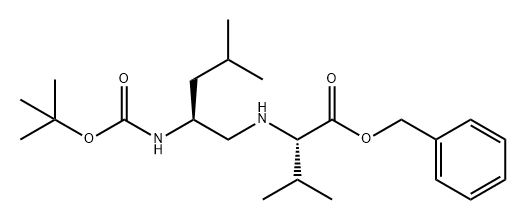 L-Valine, N-[(2S)-2-[[(1,1-dimethylethoxy)carbonyl]amino]-4-methylpentyl]-, phenylmethyl ester 结构式