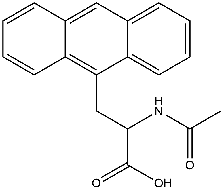9-Anthracenepropanoic acid, α-(acetylamino)- 结构式