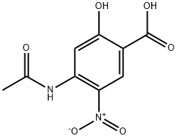 Benzoic acid, 4-(acetylamino)-2-hydroxy-5-nitro- 结构式