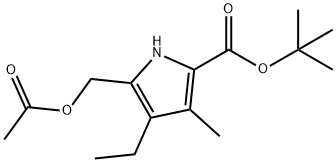 1H-Pyrrole-2-carboxylic acid, 5-[(acetyloxy)methyl]-4-ethyl-3-methyl-, 1,1-dimethylethyl ester 结构式