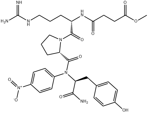 胰凝乳蛋白酶底物MEOSUC-RPY-PNA 结构式