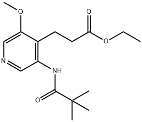 4-Pyridinepropanoic acid, 3-[(2,2-dimethyl-1-oxopropyl)amino]-5-methoxy-, ethyl ester 结构式