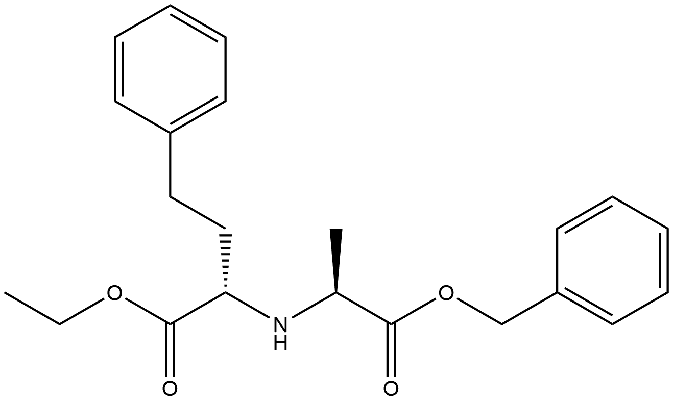 Benzenebutanoic acid, α-[[(1S)-1-methyl-2-oxo-2-(phenylmethoxy)ethyl]amino]-, ethyl ester, (αS)- 结构式