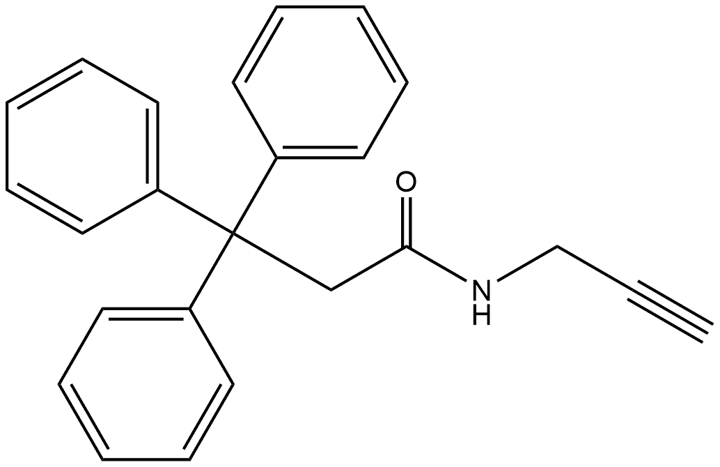 β,β-Diphenyl-N-2-propyn-1-ylbenzenepropanamide 结构式