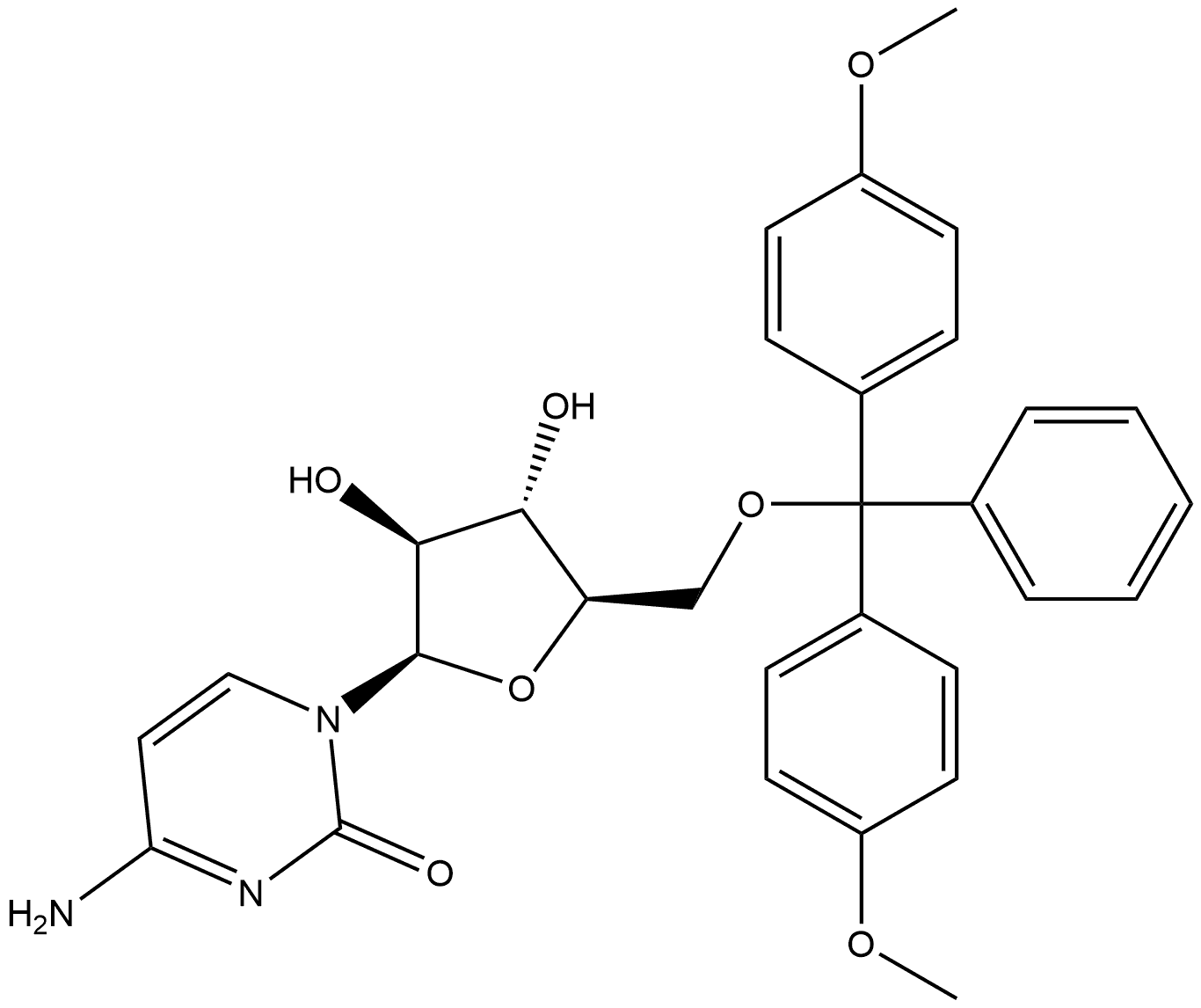 5’-O-(4,4’-Dimethoxytrityl)aracytidine 结构式