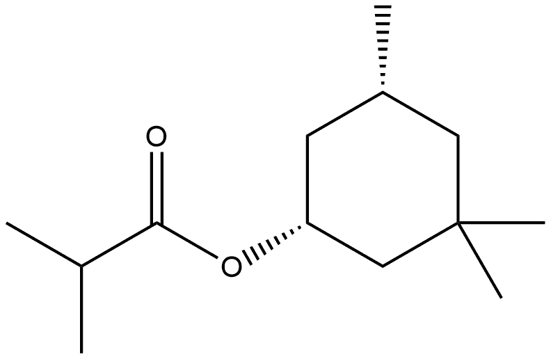 Propanoic acid, 2-?methyl-?, (1R,?5R)?-?3,?3,?5-?trimethylcyclohexyl ester, rel- 结构式