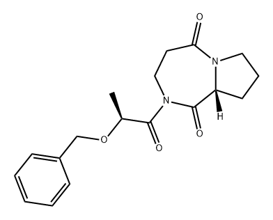 1H-Pyrrolo[1,2-a][1,4]diazepine-1,5(2H)-dione, hexahydro-2-[1-oxo-2-(phenylmethoxy)propyl]-, [R-(R*,S*)]- (9CI) 结构式