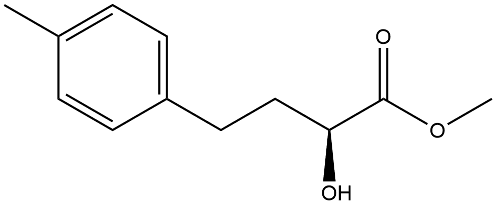 Benzenebutanoic acid, α-?hydroxy-?4-?methyl-?, methyl ester, (αS)?- 结构式