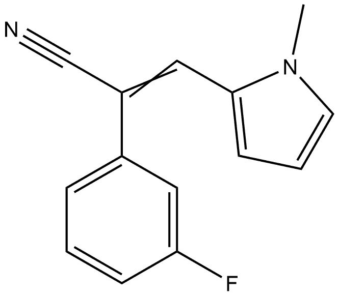 Benzeneacetonitrile, 3-?fluoro-?α-?[(1-?methyl-?1H-?pyrrol-?2-?yl)?methylene]?- 结构式