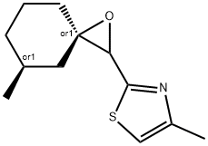 Thiazole, 4-?methyl-?2-?[(3R,?5S)?-?5-?methyl-?1-?oxaspiro[2.5]?oct-?2-?yl]?-?, rel- (9CI) 结构式