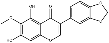 3-(Benzo[d][1,3]dioxol-5-yl)-5,7-dihydroxy-6-methoxy-4H-chromen-4-one 结构式