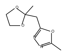 1,3,4-Oxadiazole, 2-methyl-5-[(2-methyl-1,3-dioxolan-2-yl)methyl]- 结构式