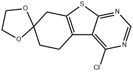 4'-chlorospiro[1,3-dioxolane-2,7'-6,8-dihydro-5H-[1]benzothiolo[2,3-d]pyrimidine] 结构式