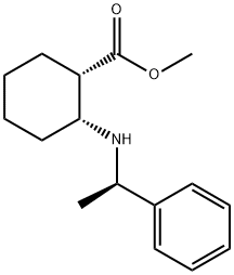 Cyclohexanecarboxylic acid, 2-[[(1R)-1-phenylethyl]amino]-, methyl ester, (1S,2R)- 结构式