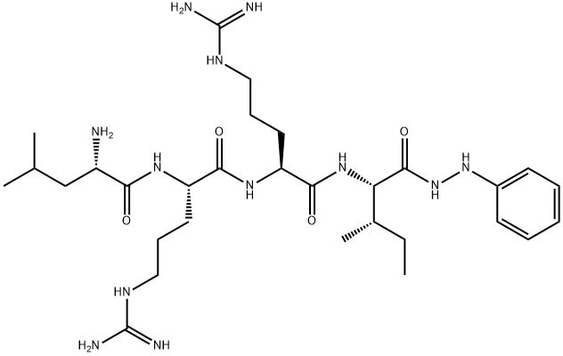 L-Isoleucine, N-[N2-(N2-L-leucyl-L-arginyl)-L-arginyl]-, 2-phenylhydrazide (9CI) 结构式