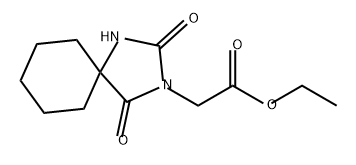 1,3-Diazaspiro[4.5]decane-3-acetic acid, 2,4-dioxo-, ethyl ester 结构式