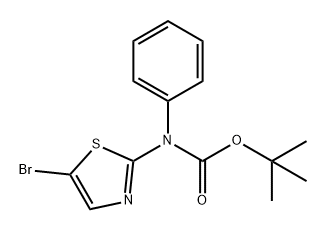 Carbamic acid, N-(5-bromo-2-thiazolyl)-N-phenyl-, 1,1-dimethylethyl ester 结构式