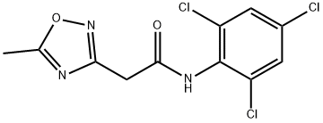 1,2,4-Oxadiazole-3-acetamide, 5-methyl-N-(2,4,6-trichlorophenyl)- 结构式