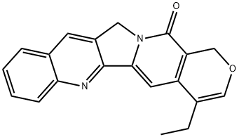 14H-Pyrano[3',4':6,7]indolizino[1,2-b]quinolin-14-one, 4-ethyl-1,12-dihydro- 结构式