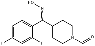 1-Piperidinecarboxaldehyde, 4-[(2,4-difluorophenyl)(hydroxyimino)methyl]- 结构式