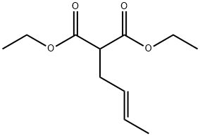 Propanedioic acid, 2-(2E)-2-buten-1-yl-, 1,3-diethyl ester 结构式