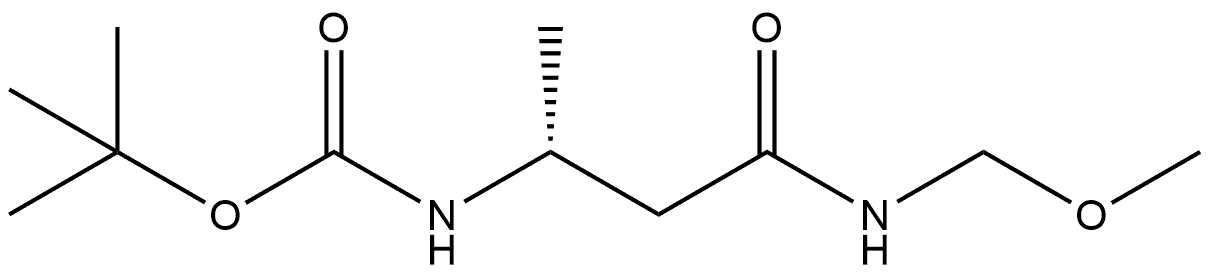 Carbamic acid, N-[(1R)-3-(methoxymethylamino)-1-methyl-3-oxopropyl]-, 1,1-dimethylethyl ester 结构式